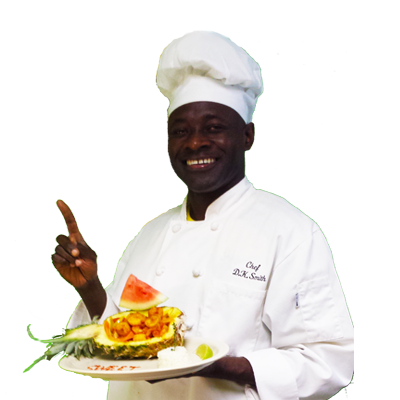 Chef Donavon Smith cooking authentic Jamaican food at Sweet Spice Restaurant Savannah